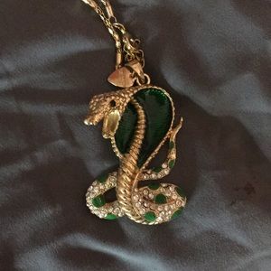 Betsey Johnson cobra snake necklace